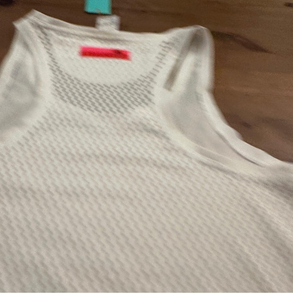 NWT Women's Adidas StellaSport Stella McCartney White Rainbow Mesh Tank Small - Picture 10 of 16